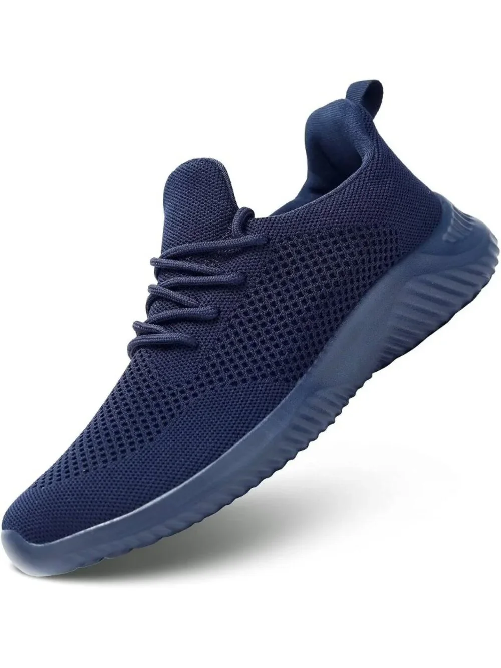 🆕Men's Navy Blue Slip on Walking Shoes Ultra Light Breathable Running Shoes